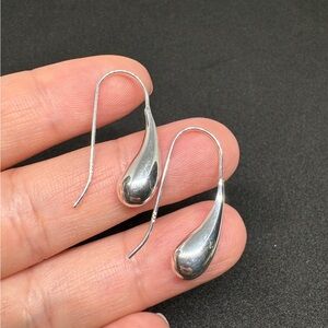 Sterling Silver Abstract Droop Dangle Earrings